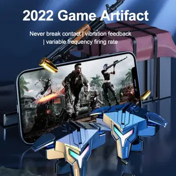 Jogo para celular Gatilho Controlador de Tiro Joystick Gamepad Seis Dedos Botão de Metal Para Android, iPhone PUBG Acessórios