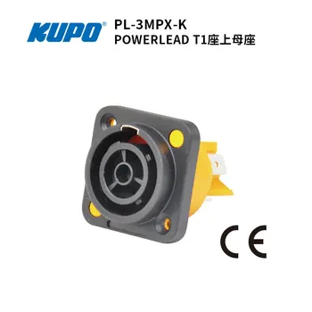 KUPO PL-3MPX-K Powerlead T1 A ficha de alimentação da fase do DIODO emissor de filme de lâmpadas no twist lock assento é equipado com Neutrik