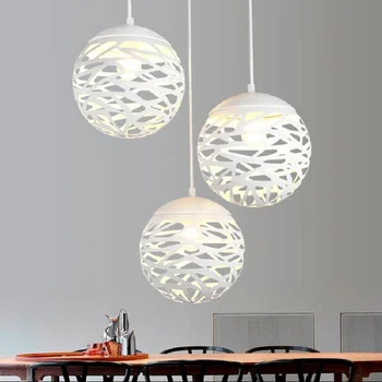 LED Indoor E27 Moderno Gaiola de Luz Pendente de Ferro Loft Retro luminária de Metal Guarda de Suspensão do Restaurante da Lâmpada Decoração Sala de estar