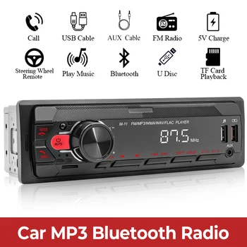 Leitor de MP3 do carro 12V Mãos-livres Bluetooth FM Auto Rádio Colorido de Iluminação de Áudio da Central de Controle do Carro Modificado Acessórios de decoração