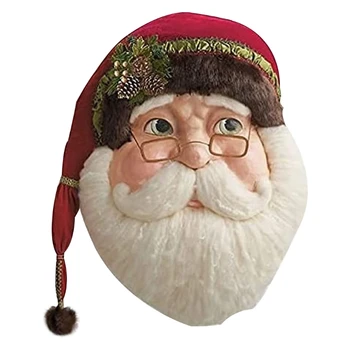 Madeira Papai Noel Pendurado Na Parede Enfeites Decorativos Pequenos Adereços Festa De Natal