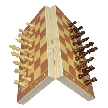 Magnético De Xadrez De Madeira Jogo De Xadrez Chesspieces Dobrável Magnético Tabuleiro De Xadrez Portátil Chesses Jogo W2100