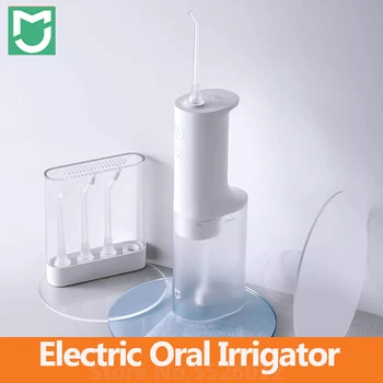 Mijia Eléctrica Oral Irrigantes IPX7 Impermeável 200ml 4 Engrenagem de Nível Fluxo de Água Tensão de Palito Dental Lavador de Cuidados