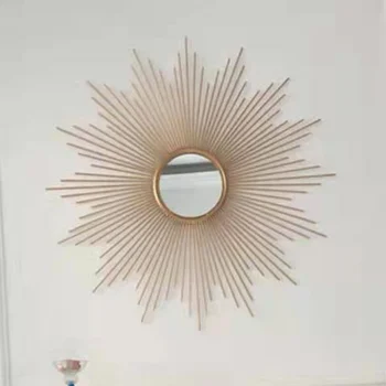 Modelo Grande Parede De Espelhos Decorativos Estética MacrameDecorative Espelhos Quarto Boho Decoração A Decoração Do Salão De Adesivos De Espelho