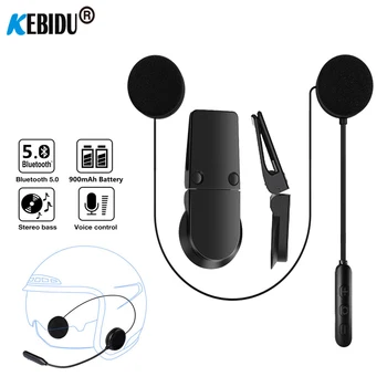 Moto Capacete Bluetooth 5.0 sem Fio Fone de ouvido Estéreo mãos-livres Auricular de Capacetes para motociclistas Fones de ouvido MP3 alto-Falante Chamada Música