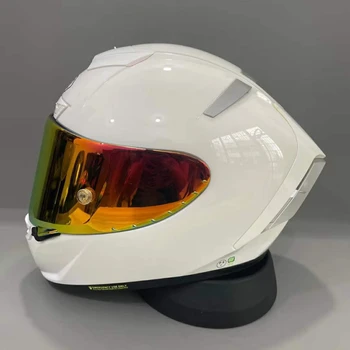 Moto Capacete Full Face Helmett X-Espírito III Brilho Branco X-Quatorze Esporte de Corrida de Bicicleta Capacete de Moto Leme