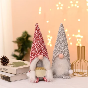 Natal Gnome Pelúcia feitos à mão Tomte sueco Gnomos Escandinavos Estatueta Nórdicos Elf para Boneca Ornamento