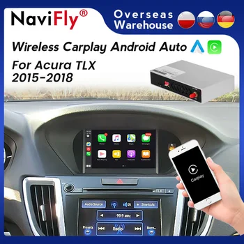 Navifly Plug and Play sem Fio Apple CarPlay Android Auto Caixa de Interface de GPS Multimédios do Carro Para Acura TLX 2015-2018