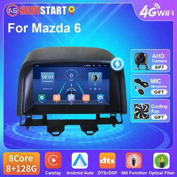 NAVISTART T5 Rádio do Carro Para MAZDA 6 2004-2015 Android De 10 Multimídia de Navegação GPS DSP Carplay Auto 4G wi-Fi Sem Leitor de DVD 2 Din