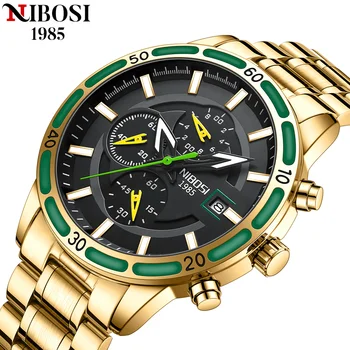 NIBOSI 2023 Relógios Mens Top de marcas de Luxo, Relógio da Venda Quente Casual, Esporte relógio de Pulso à prova d'água Quartzo Cronógrafo Relógio Masculino