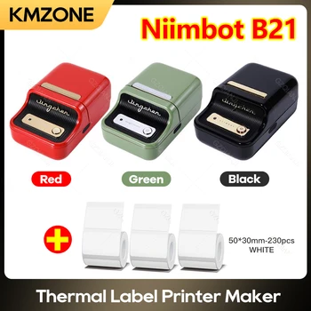Niimbot B1 B21 sem Fio label Maker Portátil de Bolso Impressora de etiquetas Bluetooth Térmica Rotuladora de Impressão Rápida o Uso Home Office
