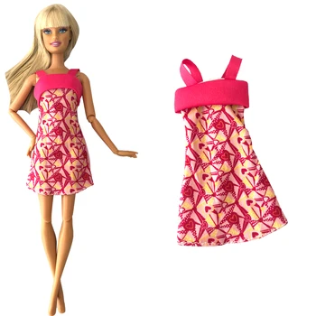 NK 1 Pcs Vestido da Boneca Moderna Roupas da Moda Alça de Ombro Saia Para a Boneca Barbie Acessórios de Brinquedos de Menina' Dom'