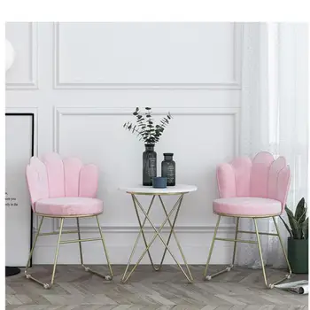 Nordic ins maquiagem fezes luz de luxo pequenas vestir fezes quarto tabela moderno e minimalista do encosto da cadeira de unhas cadeira