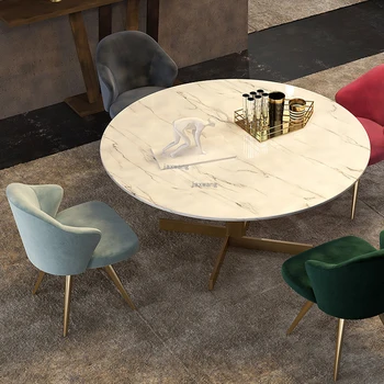 Nordic Moda Cadeiras da Sala de Jantar Pós-moderno da Luz de Luxo para Casa, Móveis de Cozinha de Jantar Cadeira de Veludo/couro de Lazer Cadeira CN