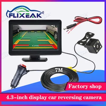 O Envio Gratuito. 4.3-Inch Carro Display LCD Inverter a Câmera de Visão Noturna Sistema de Estacionamento Traseira do Carro Exibição de Duas Entradas de Vídeo.