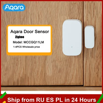 Origina Aqara Janela da Porta do Sensor de Mini sem Fio ZigBee Smart Home Kits de Trabalho Sistema de Alarme com Gateway3 Hub Mi Casa Homekit APP