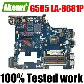 Original Lenovo G585 laptop placa-mãe G585 E-300 QAWGE LA-8681P testado bom