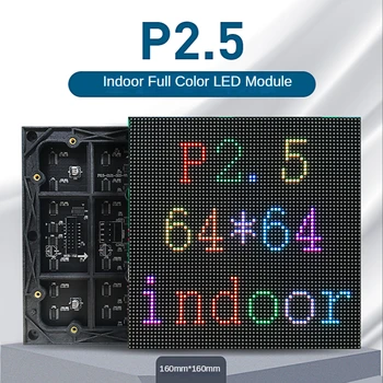 P2.5 LED painel da tela do módulo 160*160mm 64*64 pixels 1/32 Varredura do Interior 3 em 1 SMD RGB Full color P4 painéis de LED módulo