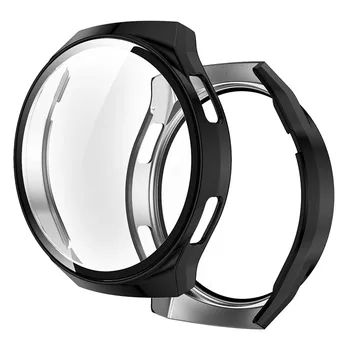 Para Huawei Assistir GT2e Escudo Protetor All-inclusive Limpar o PC Caso Relógio de Chapeamento Moldura da Tampa Temperado com Filme Protetor da Tela