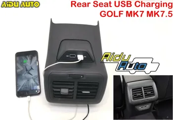 PARA LHD Golf 7 7.5 MK7 MK7.5 banco Traseiro duplo Carregamento USB