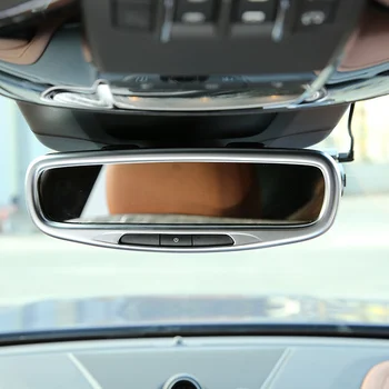 Para Maserati Levante Ghibli Quattroporte 2016-2018 ABS Cromado Interior do Carro Espelho Retrovisor Moldura Guarnição Adesivo Acessórios