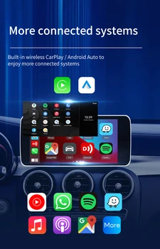 Para o Benz Para Audi sem Fio CarPlay CPC200-Tbox e Bluetooth Para Android Caixa 4-core AI Caixa Portátil 2+16GB TF do Apoio Wifi