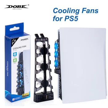 Para PS5 Ventoinha de Arrefecimento PS5 Console Fãs mais frio com o Indicador CONDUZIDO para a Sony Playstation 5 Console de Refrigeração do Refrigerador