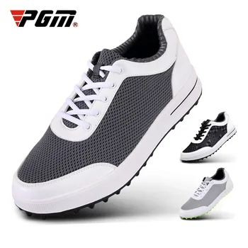 PGM Homens Sapatos de Golfe de Malha Respirável, Anti-derrapante Spikesless Exterior Tênis Homens Esporte de Formação XZ079