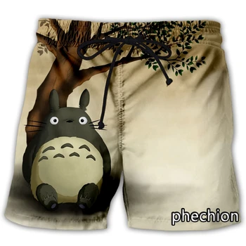 phechion Nova Moda Homens/Mulheres Totoro Impressão 3D Shorts Ocasionais de Novidade Streetwear Homens Soltos Sporting Shorts L88