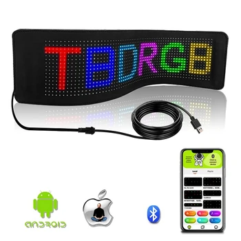 Programável, Display de LED de Carro da Tela de Rolagem de Anunciar Mensagens de Placa Bluetooth Flexível Painel de LED Para a Propaganda da Loja