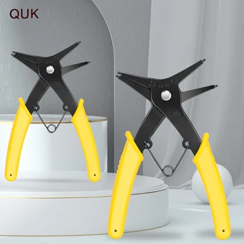 QUK 2 Em 1 Anel de pressão Alicate Multifuncional 4 Vias Tipo de Freio pinça Para Internos e Externos), Removendo a Montagem Ferramentas de Reparo