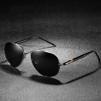 RBRARE 2023 Clássico Óculos de sol Polarizados Homens de marcas de Luxo Designer de Óculos Retro de Metal de Alta Qualidade de Condução do sexo Masculino de Óculos de proteção Com Caixa