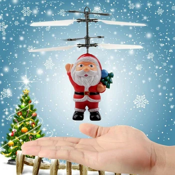 Recarregável Voando Drone Papai Noel de Helicóptero de Brinquedos Para as Crianças Gesto de Indução Bola Suspensão Crianças, Presente de Natal