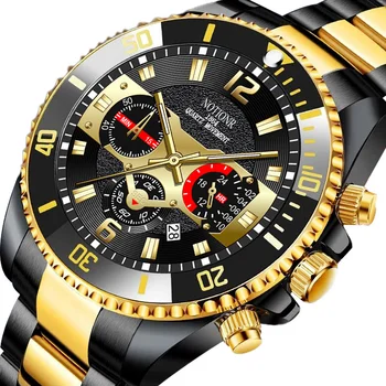 reloj hombre 2022 Homens Luxo Relógios Desportivos da Moda Mens de Negócios de Aço Inoxidável do Relógio de Quartzo Luminoso do Relógio relógio masculino