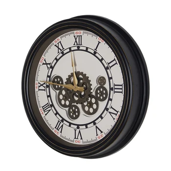 Relógio De Parede Silenciosa American Grande Relógio Vintage Metal Relógios De Parede Decoração Casa, Decoração Sala De Estar Presente
