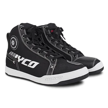 SCOYCO Moto Nova Sapatos de Formação Profissional Sapatos de Corrida ao ar livre Andando Sapatos Botas de Motocross Prevenção de Queda de Barcos a motor