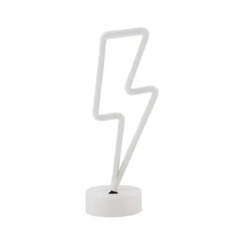 Sinal de Néon do DIODO Relâmpago em Forma de USB da Bateria Operado Noite, Luz Decorativa Lâmpada de Mesa para Festa de Casa, Decoração Sala de estar