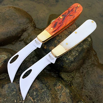 Slip Joint Bolso faca moderno tradicional de dobramento de facas pasta de material ósseo coleção 2pcs