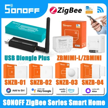SONOFF SNZB 01 02 03 04 ZigBee Smart Home Security Sistema de Alarme de Proteção ZBMINI L MINI DIY Mudar ZBDongle Mais Dongle USB