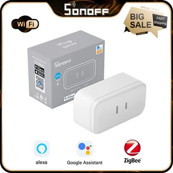 SONOFF wi-Fi /Zigbee mart Plug S40/ S40 Lite Inteligente Tomada de Casa Inteligente de APLICAÇÃO de Voz, Controle Remoto Funciona Com Alexa Inicial do Google
