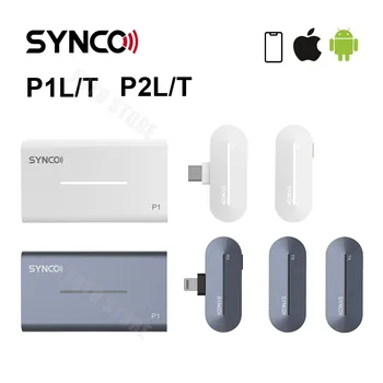 SYNCO P1 P2 Smartphones Microfones sem Fio 2,4 GHz Wireless Mic para iPhone DJI Acção 2-Tipo C Dispositivo P1T P1L P2T P2L Mic