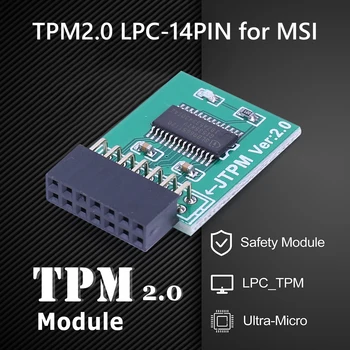 TPM2.0 Módulo de LPC-14PIN placa-Mãe Placa Remoto de Segurança de Encriptação de Suporte de Módulo Win11 Teste de Actualização para placa-Mãe MSI
