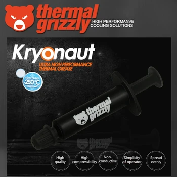Térmica Grizzly Kryonaut 1g de Alto Desempenho massa Térmica para Resfriamento da CPU GPU Processadores Gráficos Cartões de Dissipadores de calor