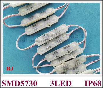 ultra-sônica de injeção impermeável do DIODO emissor de luz do módulo para assinar o canal de letras de DC12V SMD 5730 3 led 1,2 W IP68 72mm*18mm geada, lente