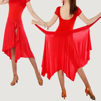 Verão Saias Para As Mulheres 2023 Preto Roxo Vermelho Cor De Profissionais Irregulares Bainha Dançando De Saia Dança Latina Saia Para Mulheres