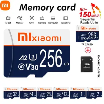XIAOMI Cartão de Memória de 2 tb de 512GB Flash A2 V30 Alta Velocidade Classe 10 Micro SD Cartão de 128GB Cartao De Memoria Para a Câmera/Nintendo Mudar