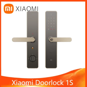 Xiaomi Smart Door Lock 1S Reconhecimento facial 3D NFC Campainha Apple Casa de impressões digitais Desbloquear Mihome Controle Remoto de Ouro Preto
