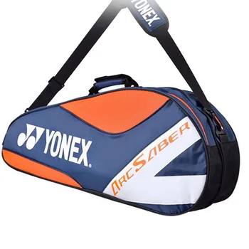 YONEX 6 Raquetes de Badminton Saco Com Sapatos Compartimento de Peteca Raquete Saco de Desporto Para Homens Mulheres Multifuncionais