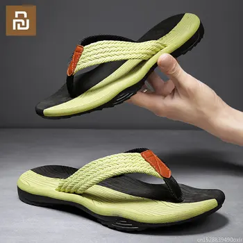 Youpin Chinelos Homens de Verão, Sapatos de Cores Misturadas Sandálias Masculinas Chinelo Interior para o Exterior Flip-Flops Banho Sapatos Casa Chinelos de quarto para Homens