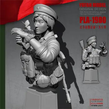 YuFAN Modelo 1/18 Resina Busto Feminino soldier mountain lion, kits de resina YFWW-2021